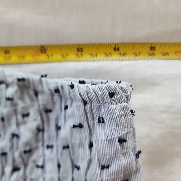 Sim & Sam Strapless Maxi Dress Blue Tiered Ruffle Size M Cotton Peasant NWT - Picture 4 of 8